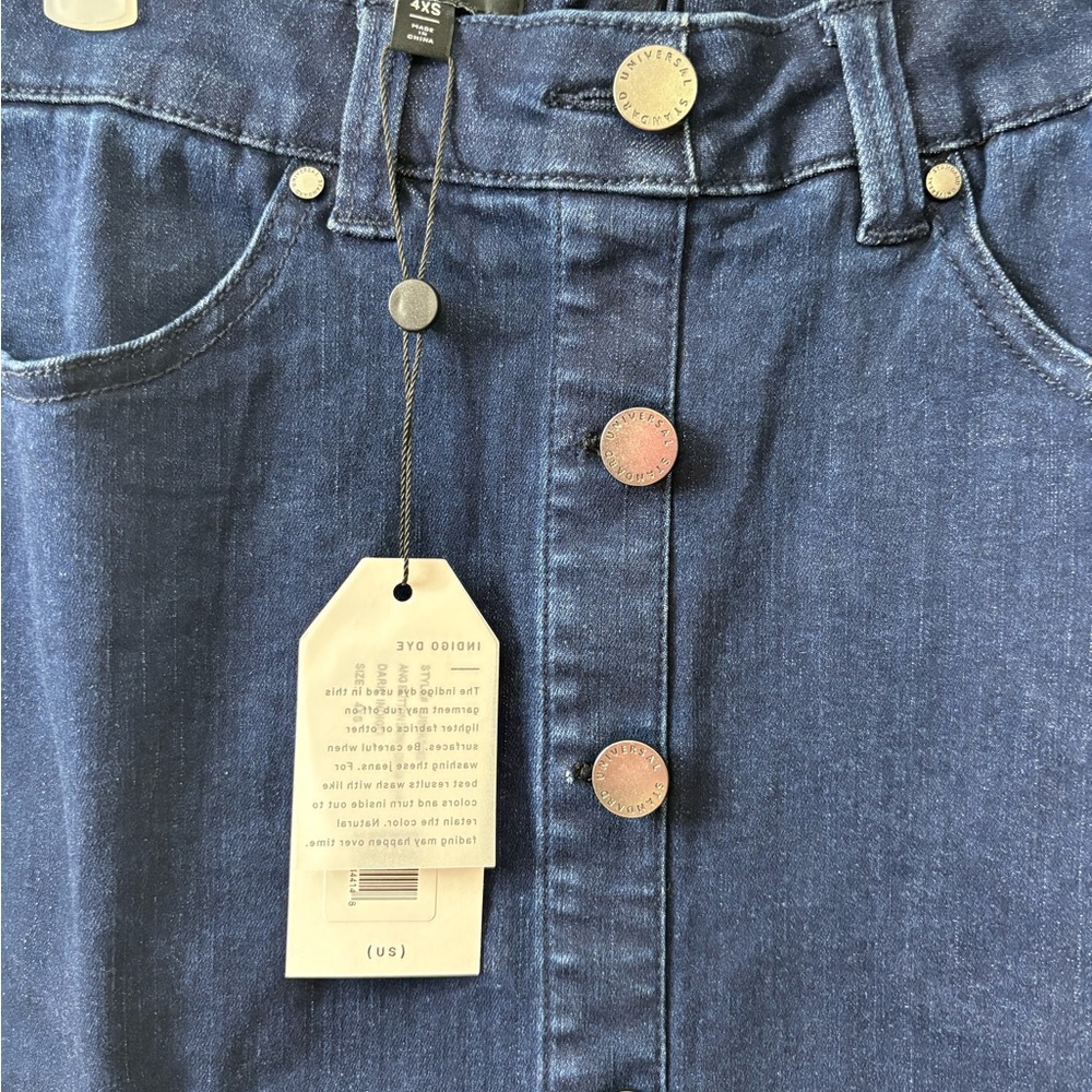 Universal Standard Dark Blue Button-Front Denim S… - image 4